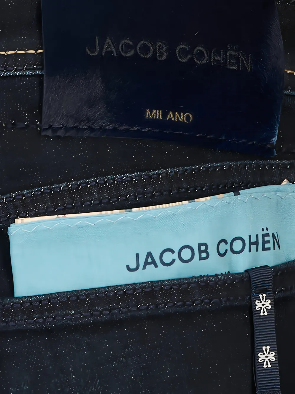 Jacob Cohën Skinny jeans met logopatch Blauw