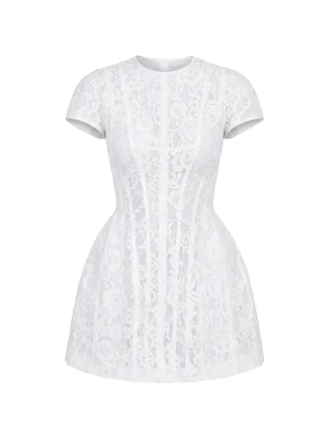 POST MERIDIEM lace sculpted-silhouette mini dress