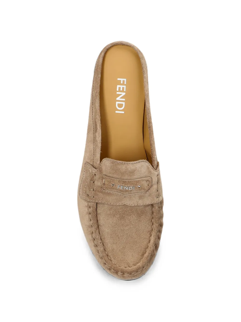 FENDI beige suede sabots