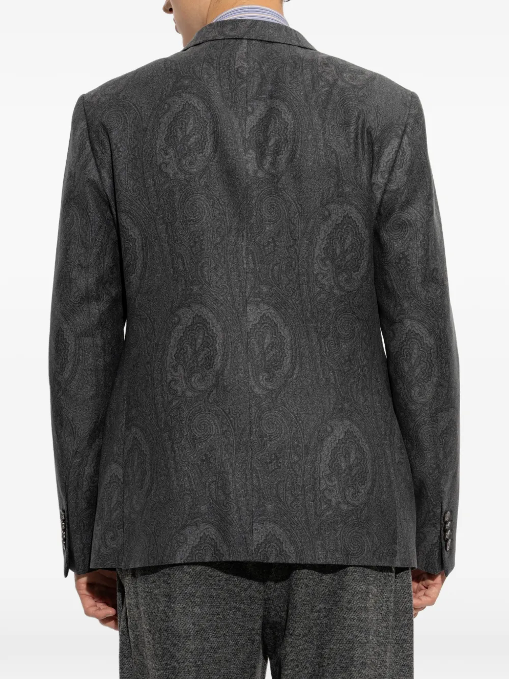 ETRO Blazer met paisley-print Grijs