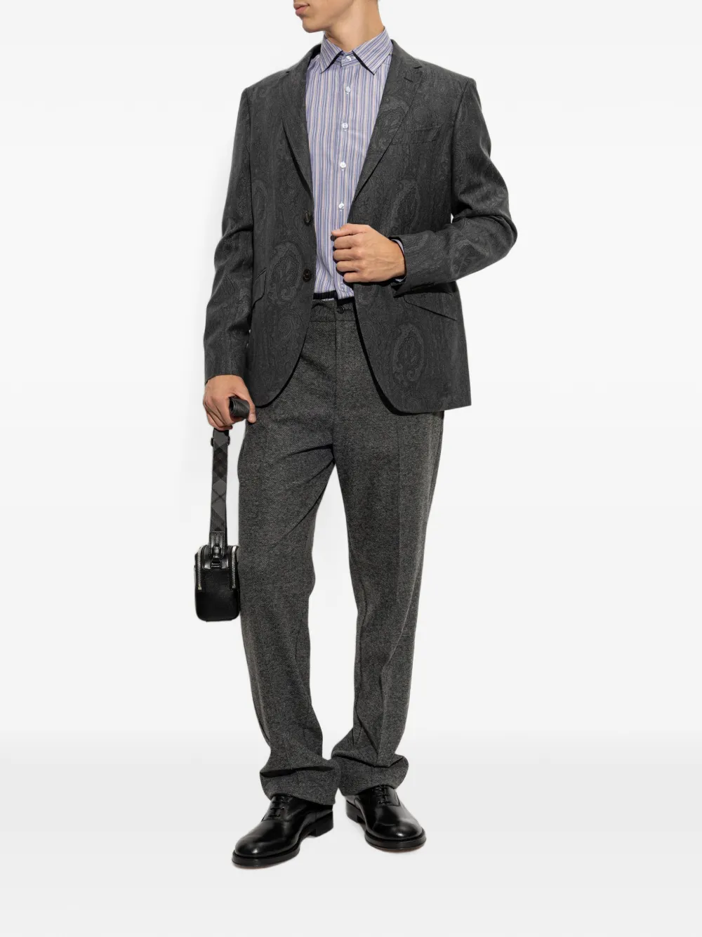 ETRO Broek met trekkoordtaille Grijs