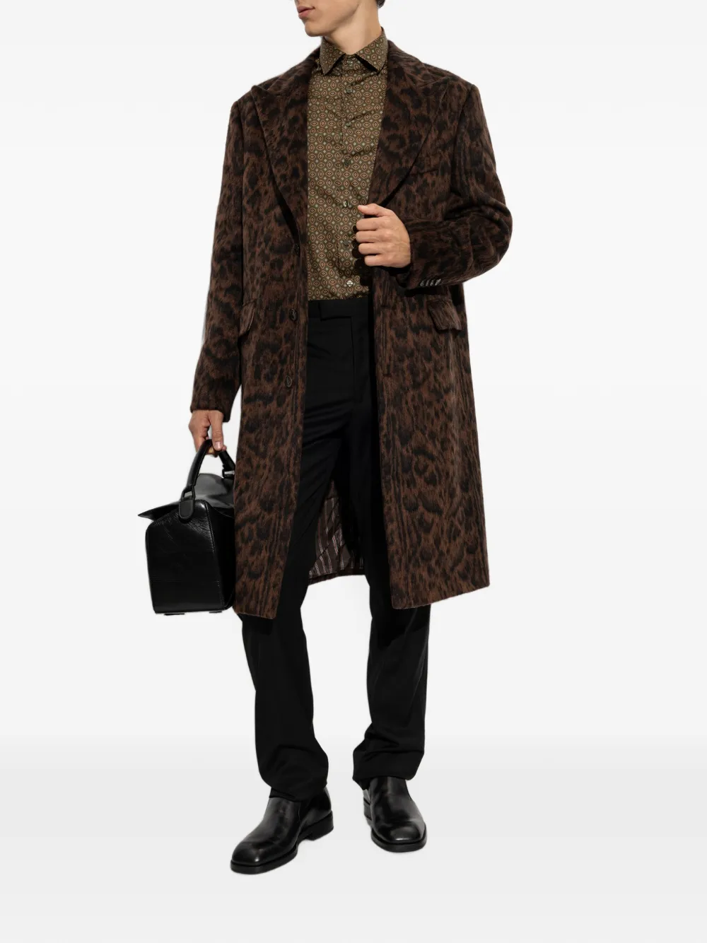 ETRO Overhemd met geometrische print Bruin