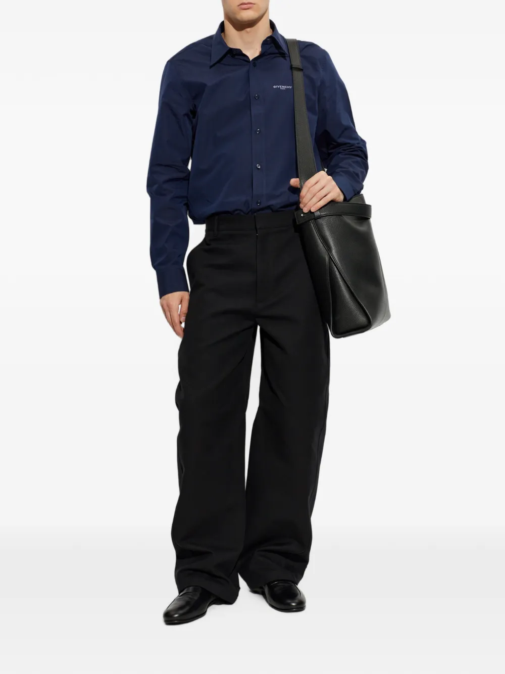 Givenchy embroidered-logo shirt Blauw