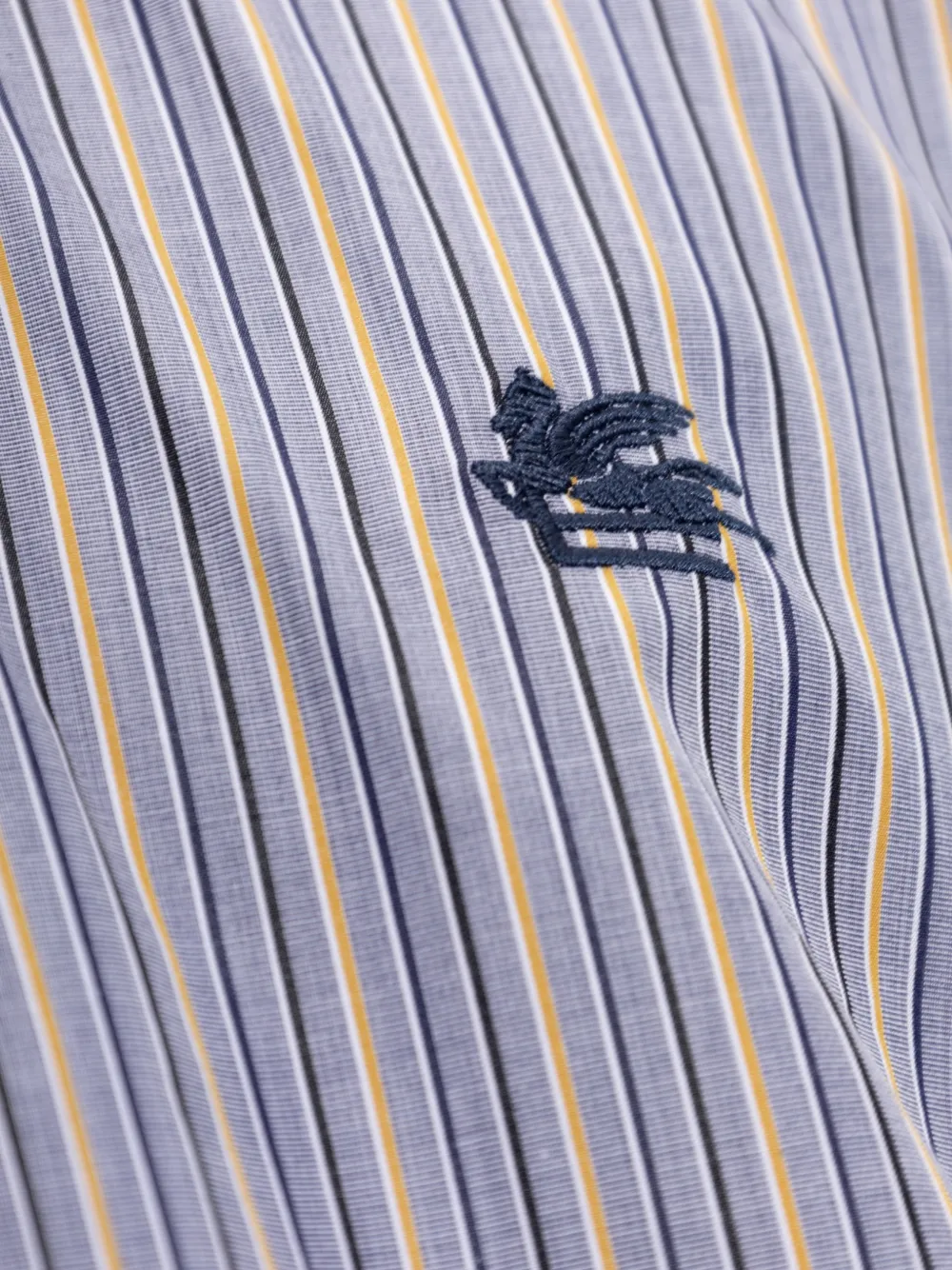 ETRO Overhemd met geborduurd logo Blauw
