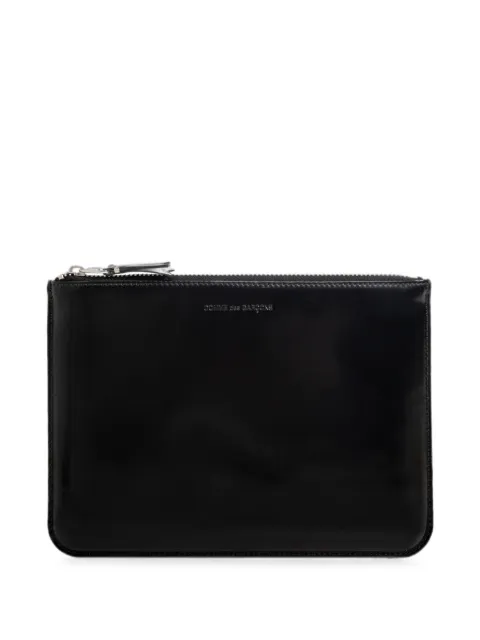 Comme Des Garçons mirror-inside logo-print leather wallet