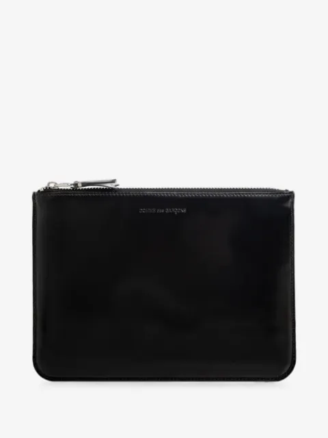 Comme Des Garçons mirror-inside logo-print leather wallet