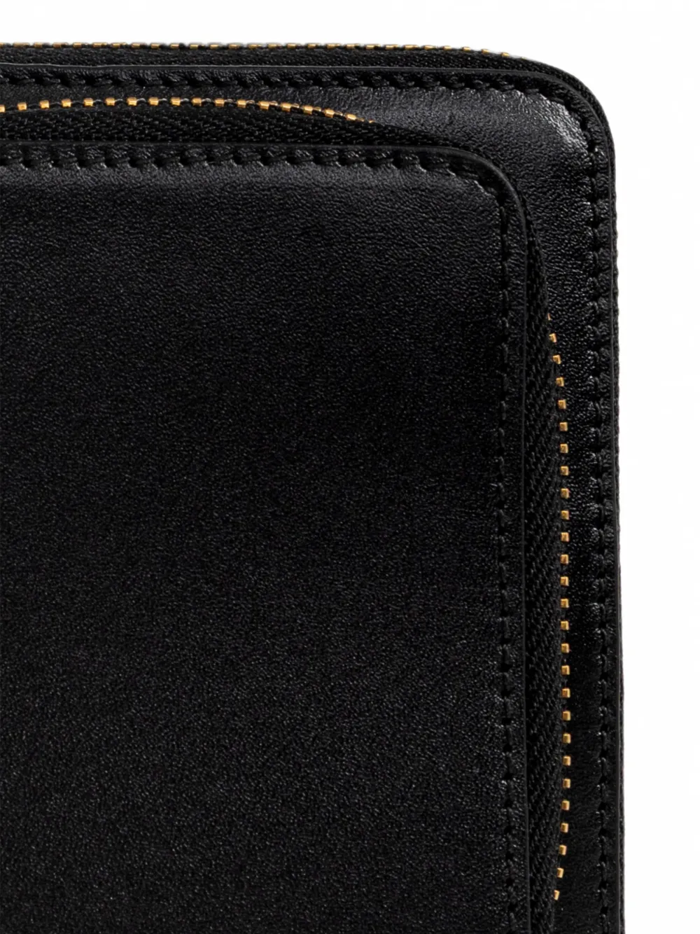 Comme Des Garçons Leren portemonnee met dubbele rits Zwart