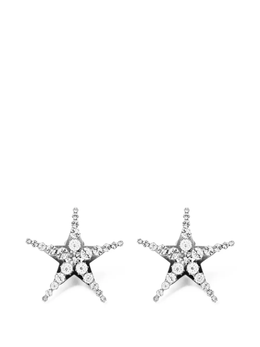 Alessandra Rich crystal-embellished star-shaped earrings - Silber