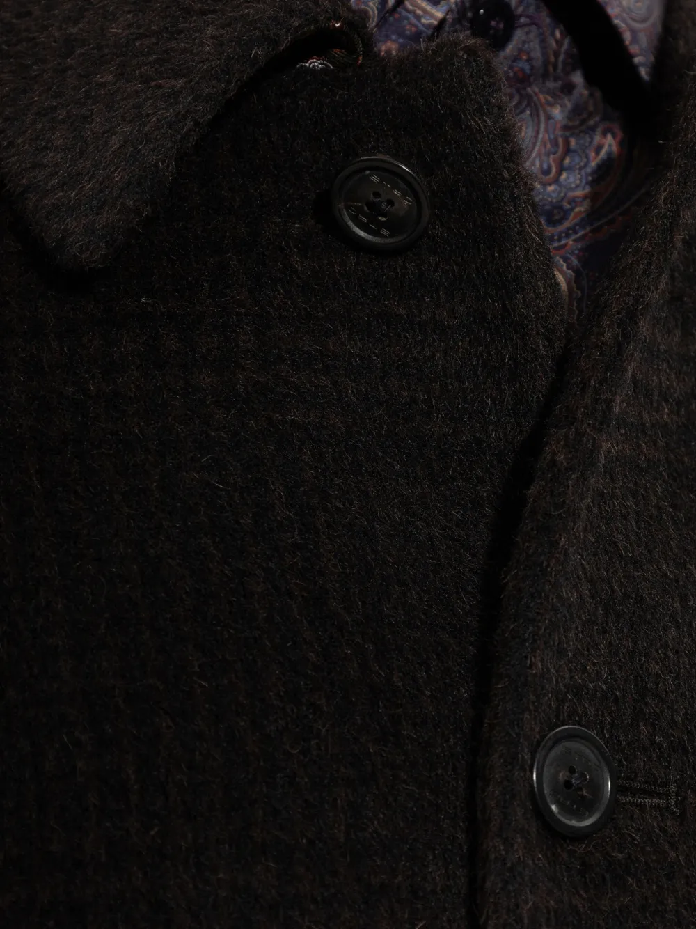 ETRO Wollen en alpacawol jas met geruit patroon Bruin