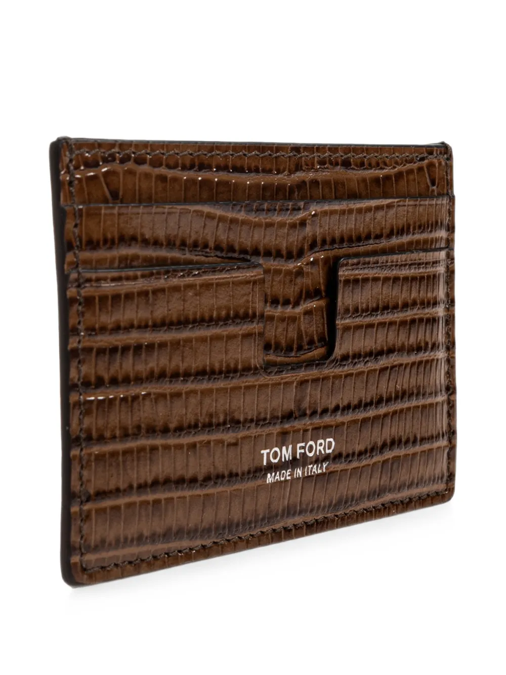 TOM FORD Leren pasjeshouder Bruin