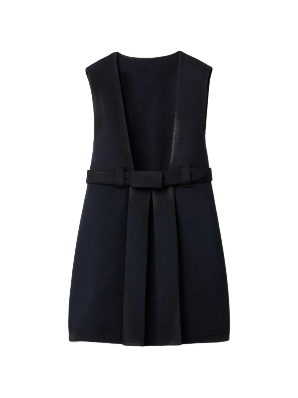 Miu Miu waxed double wool dress - Nero