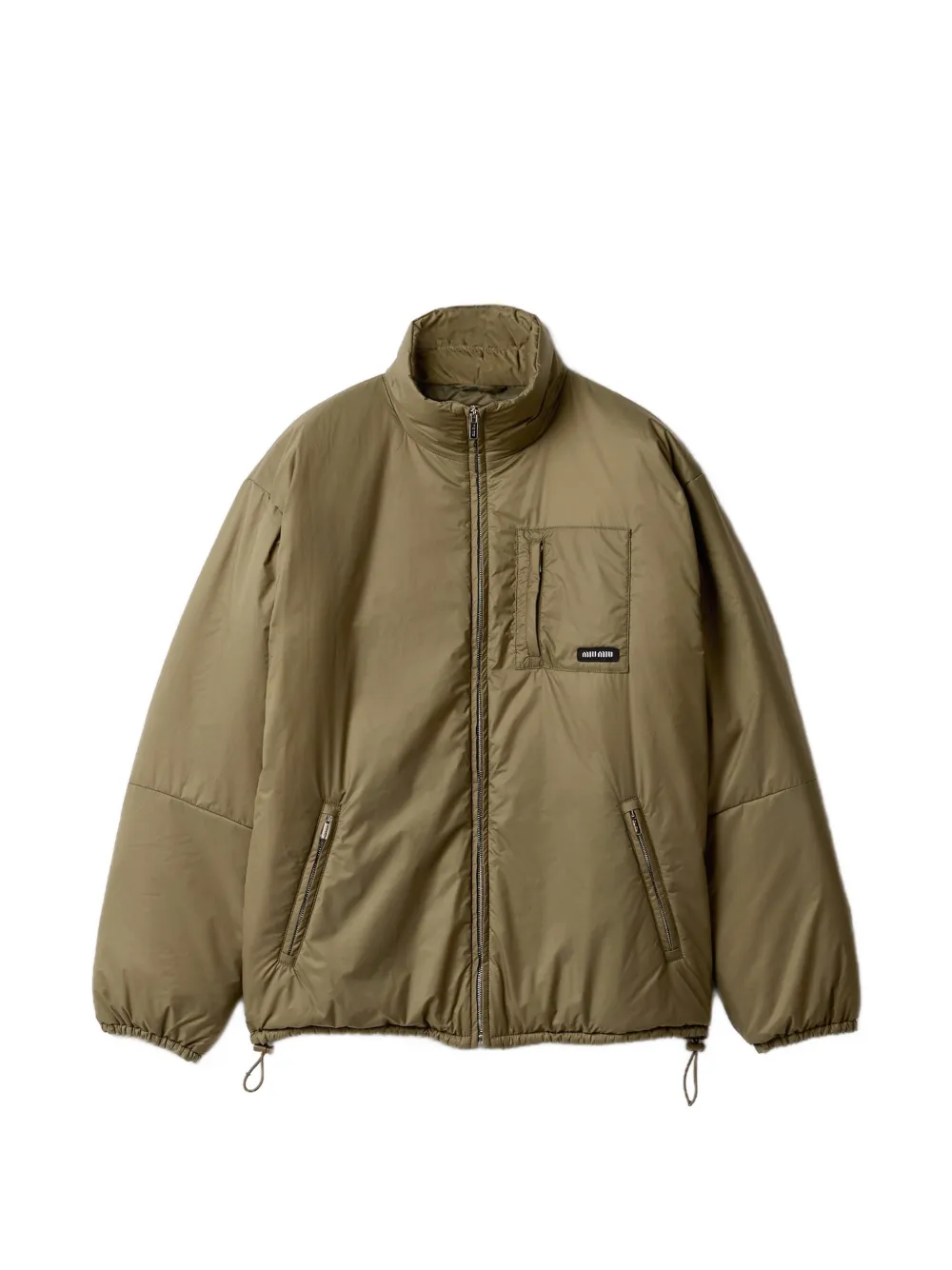Miu Miu medium-weight ripstop down jacket - Verde