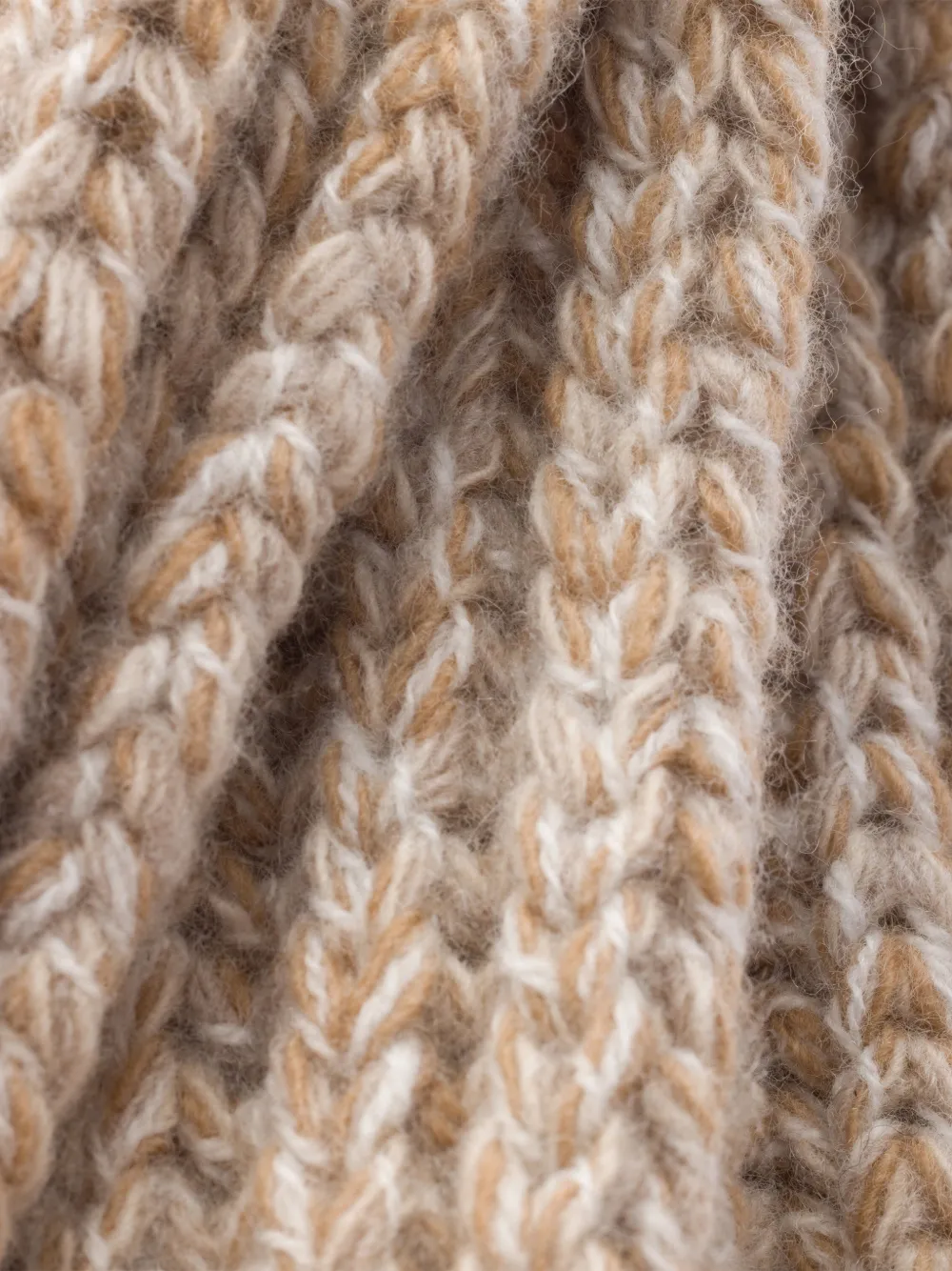 Prada Wollen en mouliné kasjmier sjaal Beige