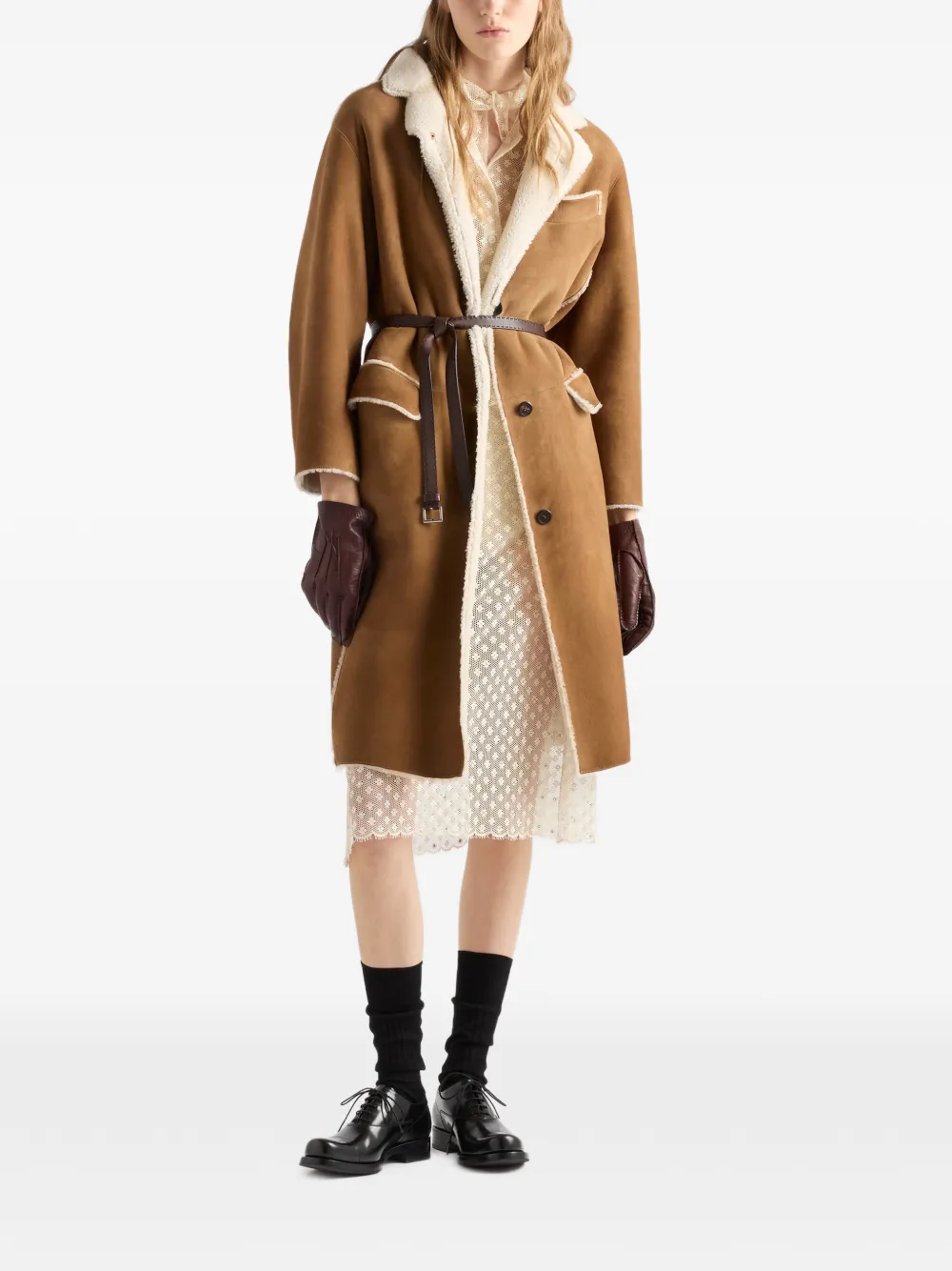 Prada Lammy coat Bruin
