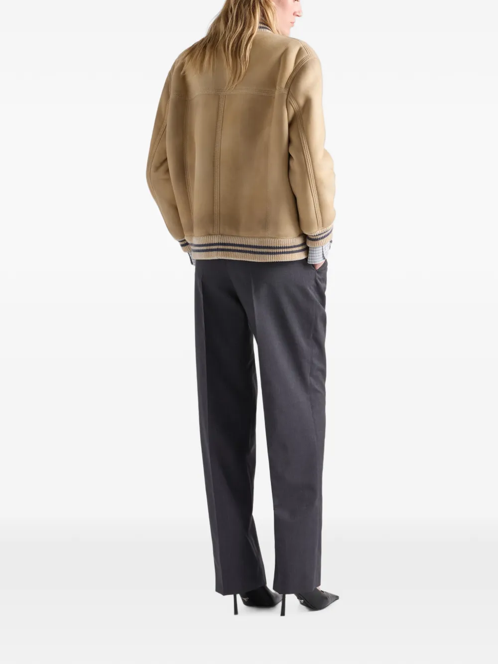 Prada Mohair broek Grijs