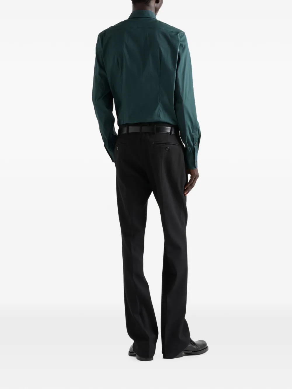 Prada Stretch katoenen overhemd Groen