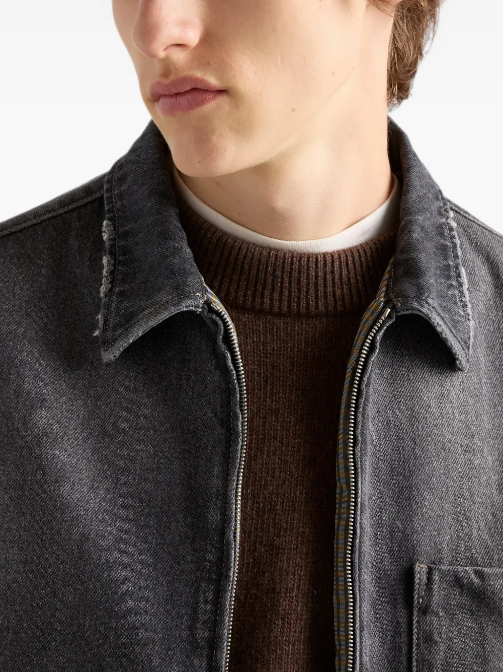 Prada Re-Cashmere trui met ronde hals Bruin