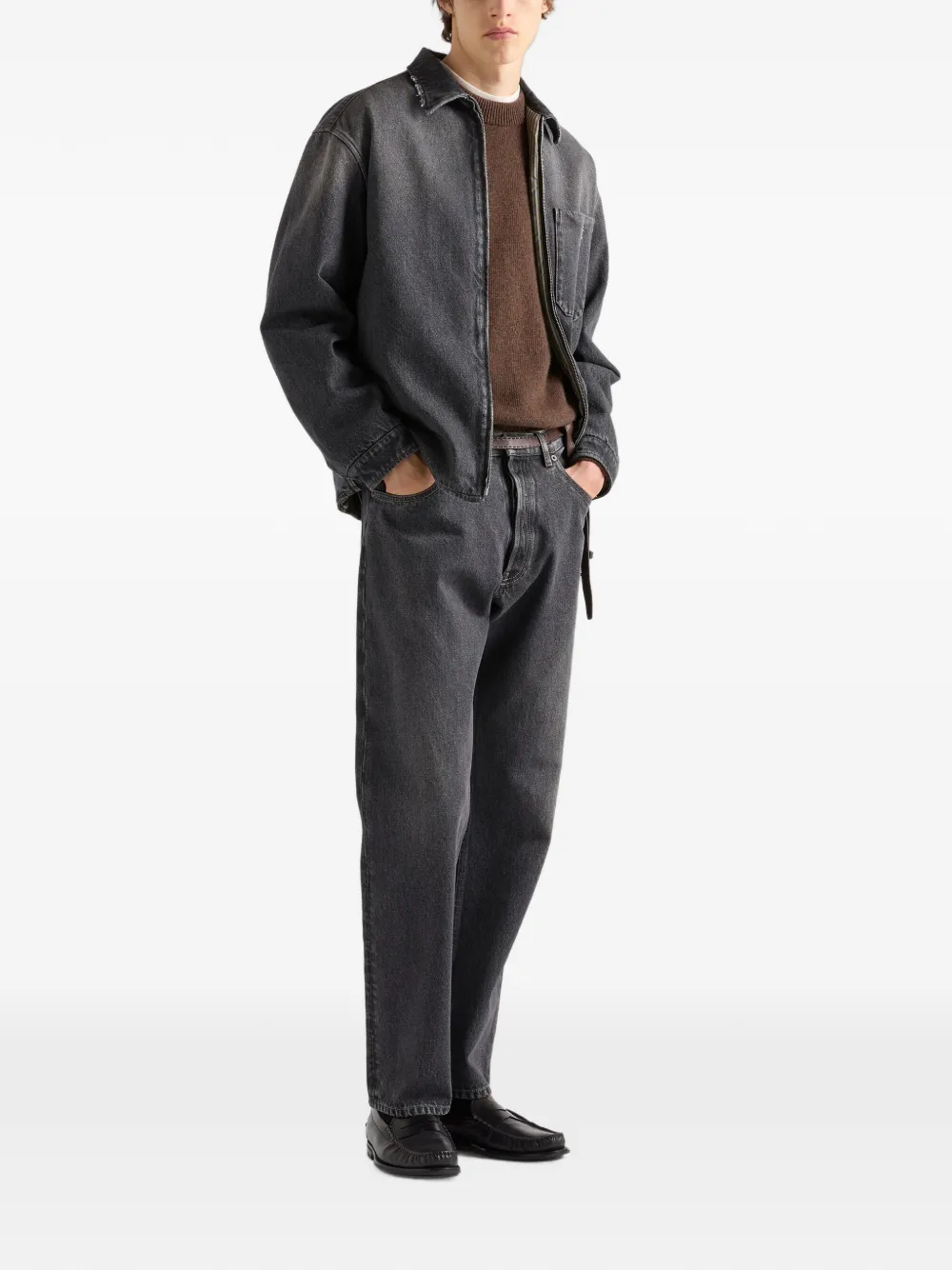 Prada Re-Cashmere trui met ronde hals Bruin