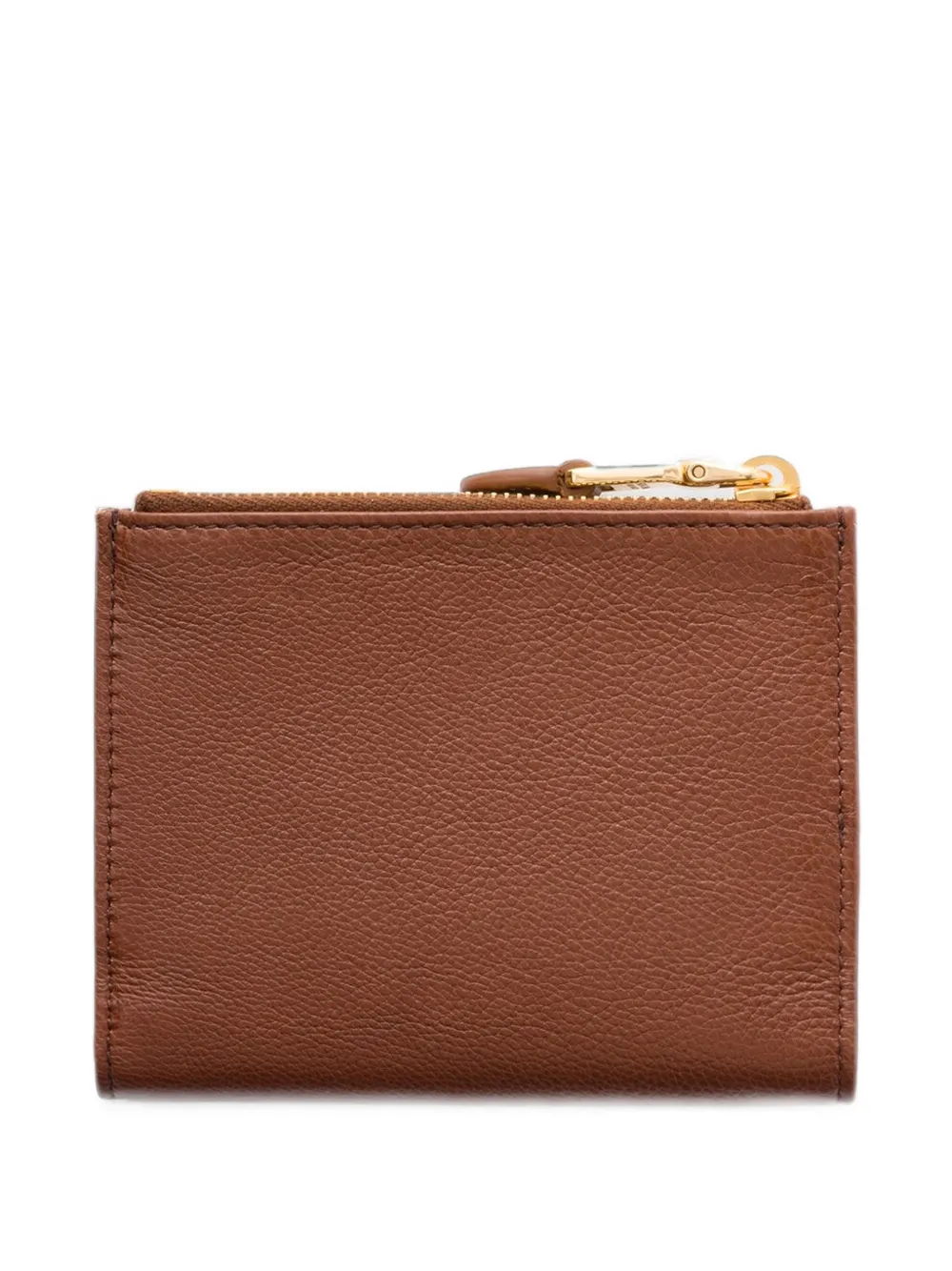 Prada Small Leather Wallet In Brown