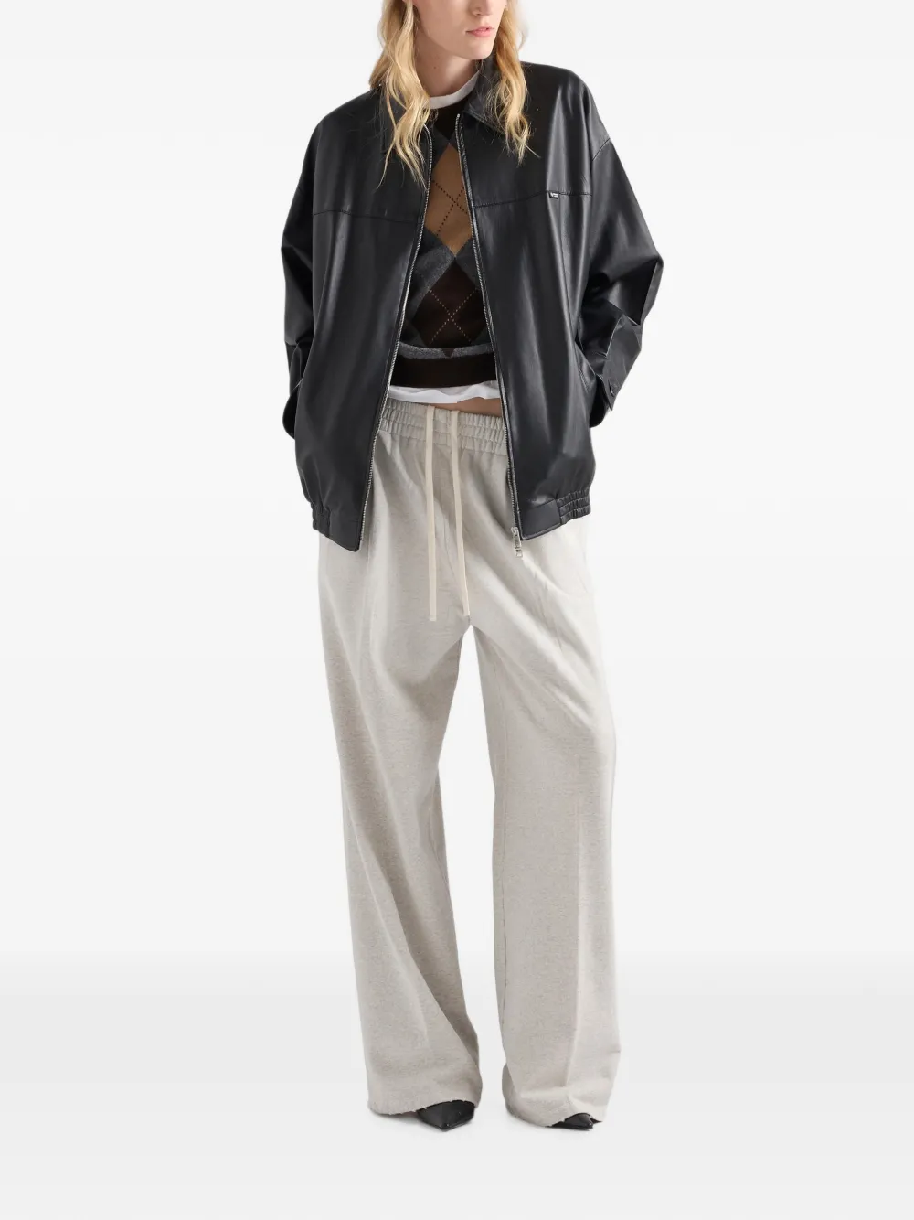 Prada Nappa leer jack Zwart