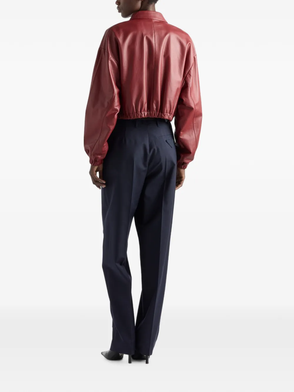 Prada Jack van nappa leer Rood