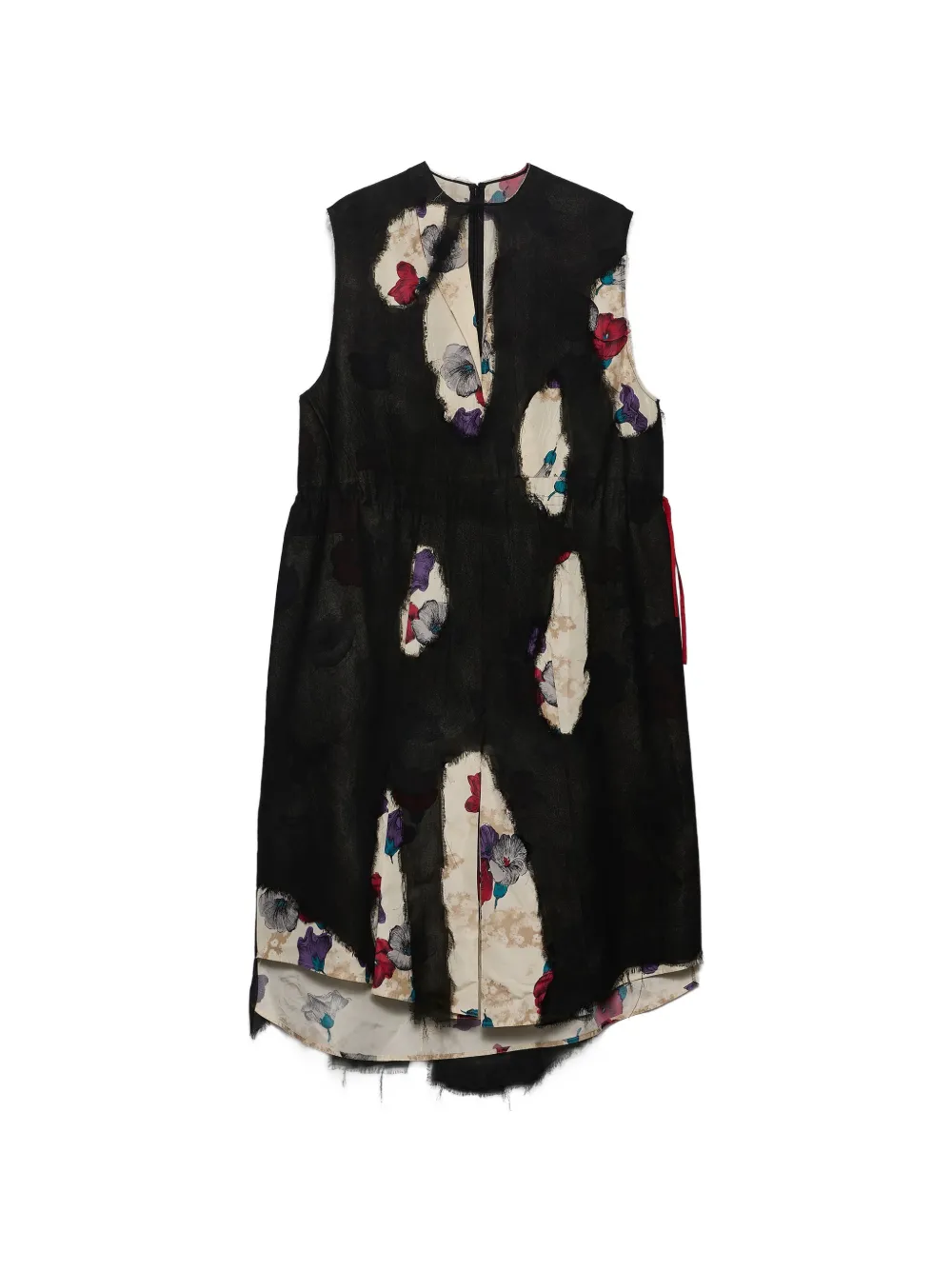 Prada Devoré georgette dress - Nero