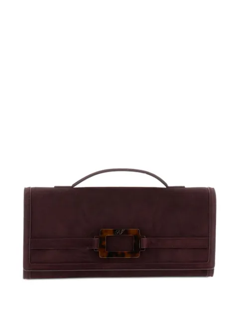 Roger Vivier bolsa de mano de gamuza con hebilla 