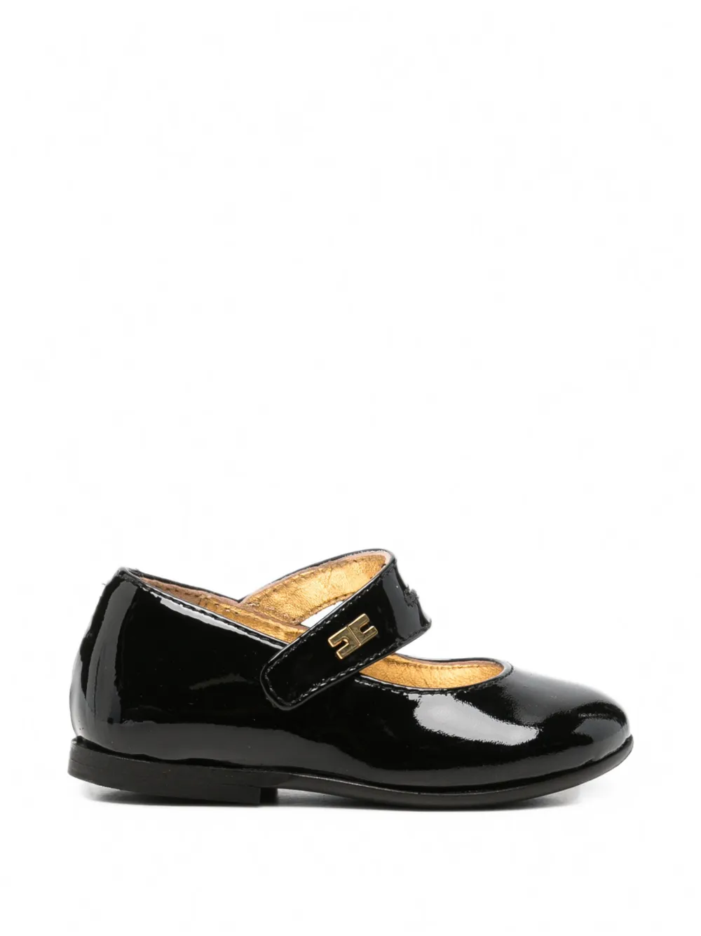 Elisabetta Franchi Kids leather ballet flats - Nero