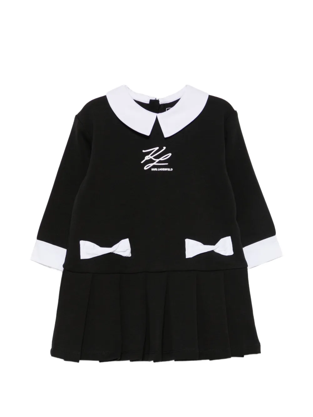 Karl Lagerfeld Kids Kleid mit Falten - Schwarz