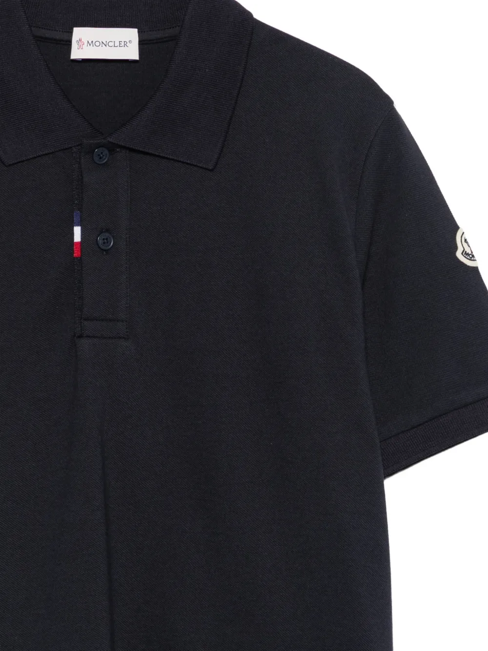 Moncler Enfant Poloshirt met logopatch Blauw