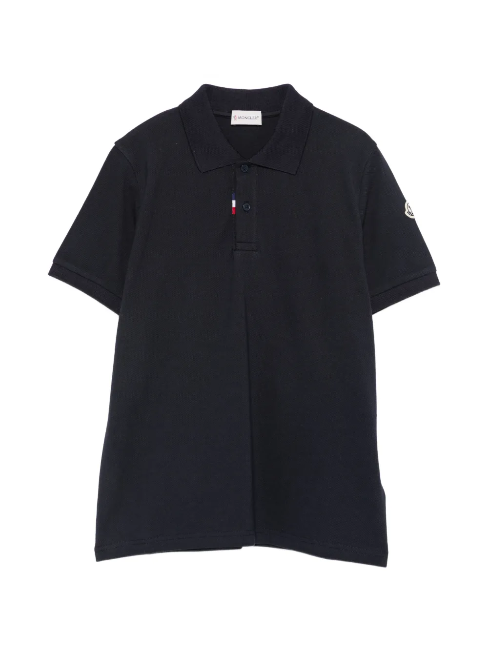 Moncler Enfant Poloshirt met logopatch Blauw