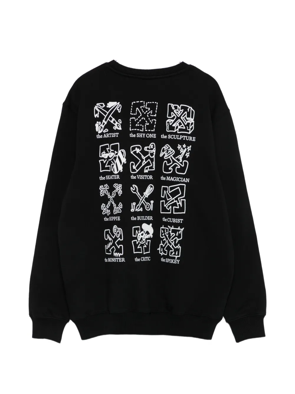 Off-White Kids Sweater met logoprint Zwart