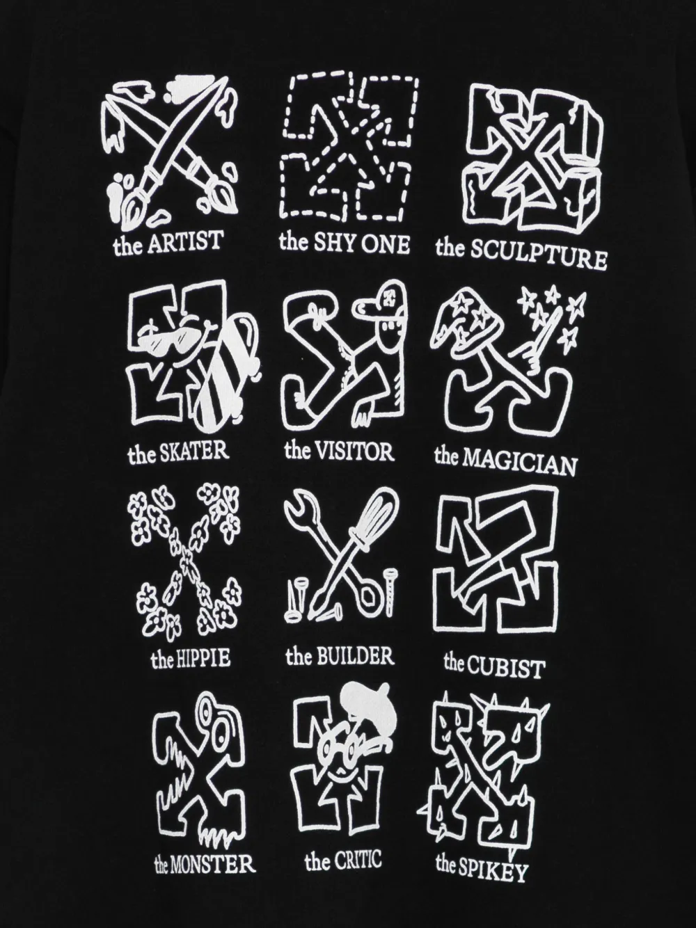 Off-White Kids Sweater met logoprint Zwart