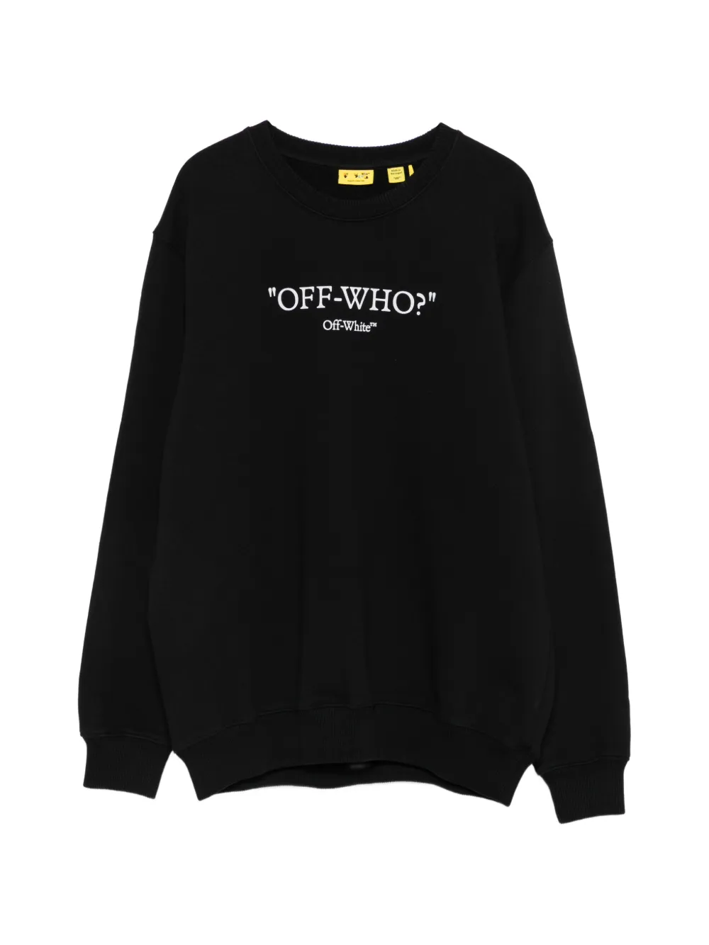 Off-White Kids logo-print cotton sweater - Nero