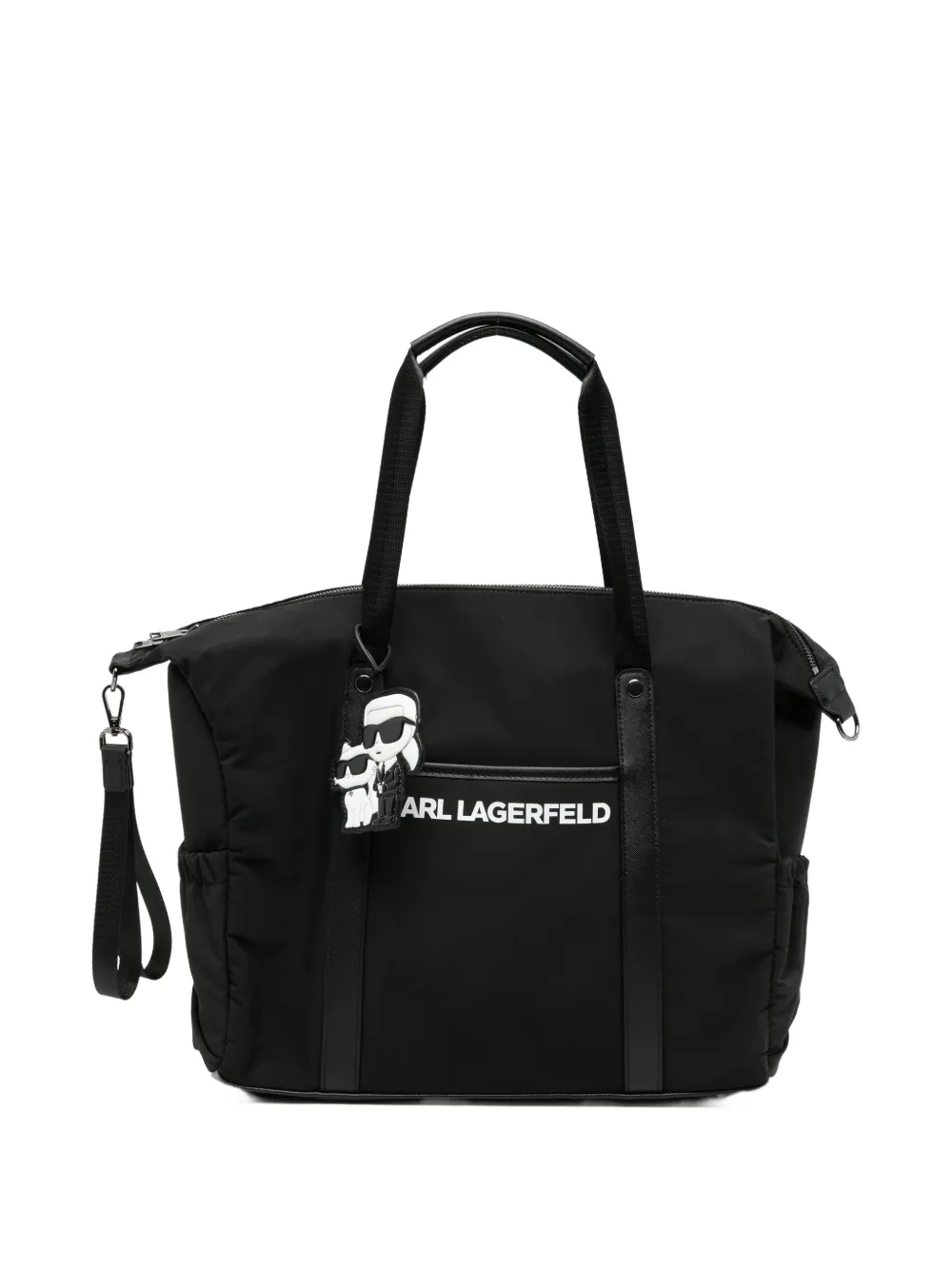Karl Lagerfeld Kids logo-print changing bag - Schwarz