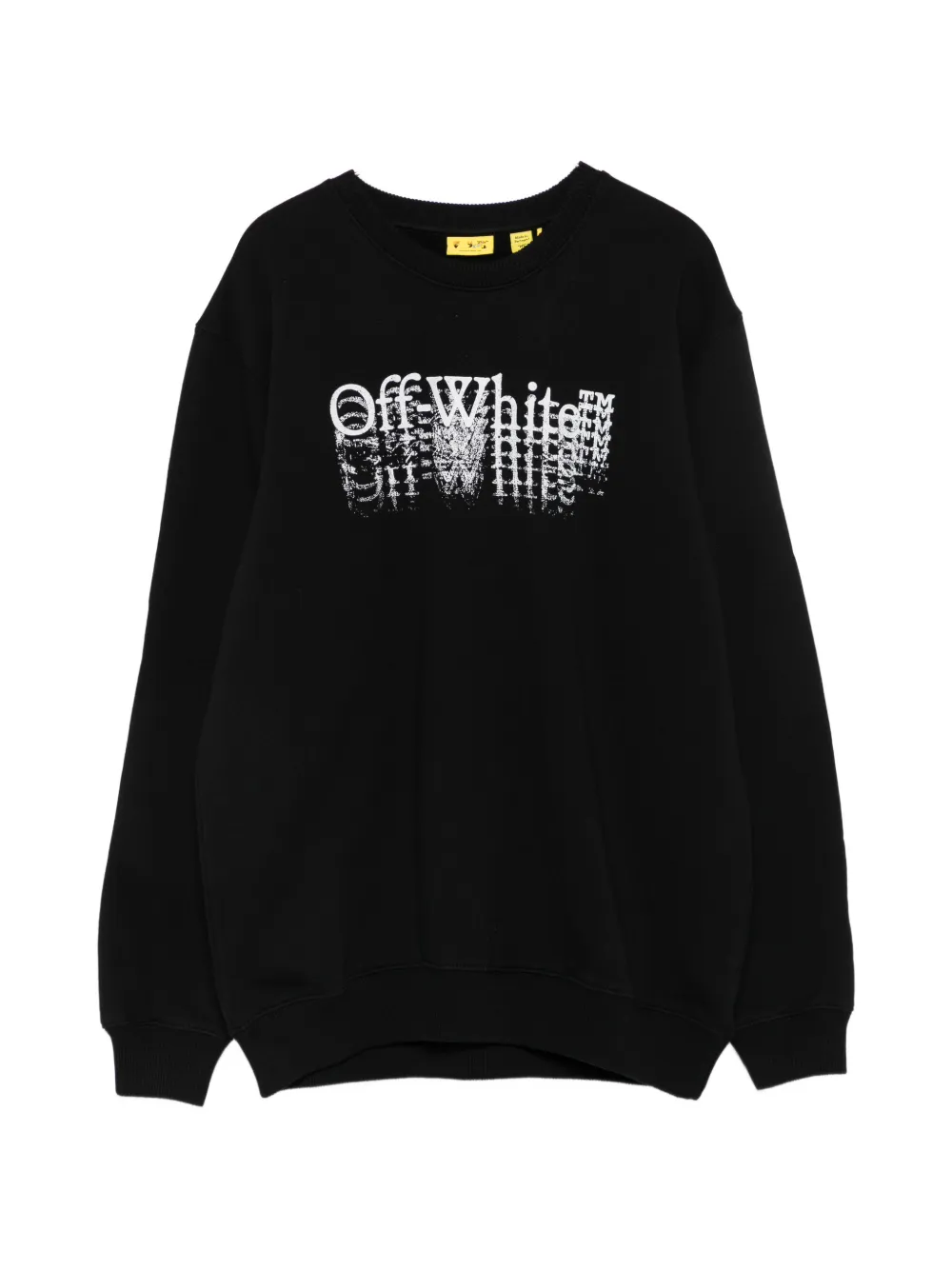 Off-White Kids logo-print cotton sweater - Nero