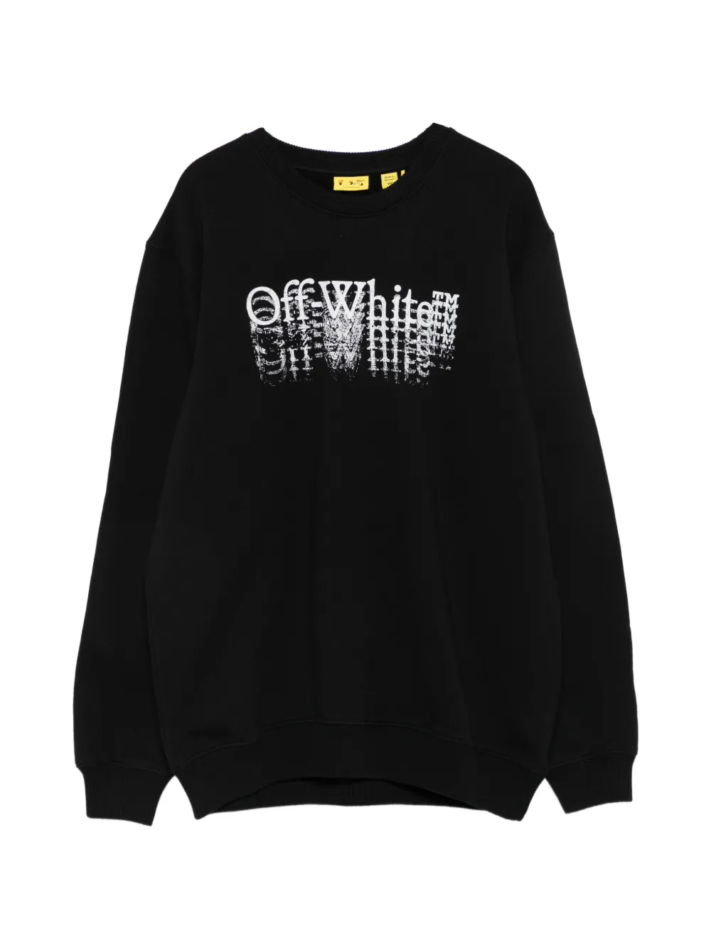 Off-White Kids logo-print cotton sweater - Nero