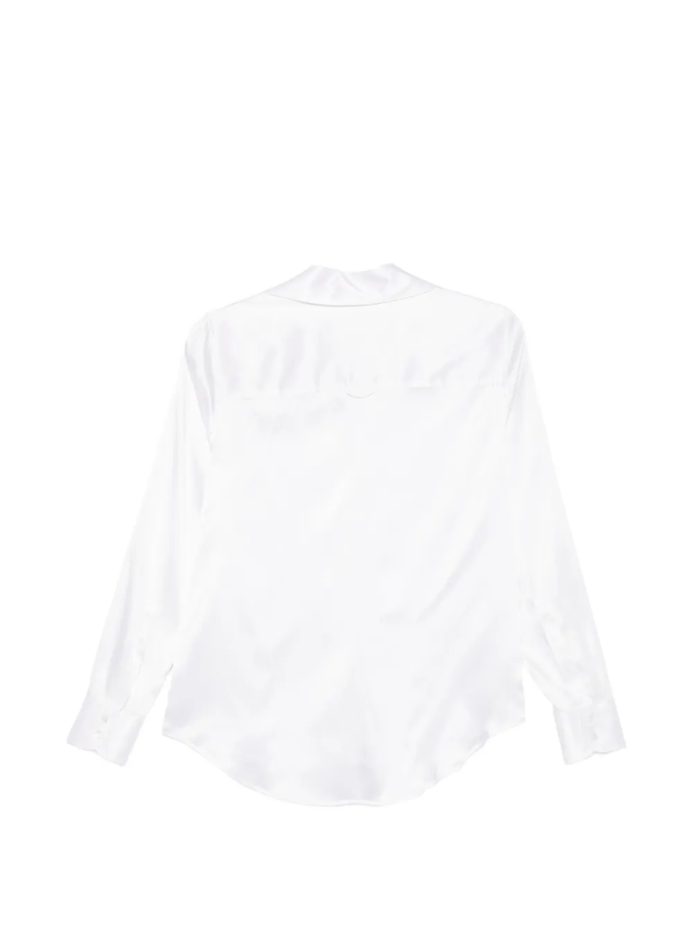 Xacus Blouse met satijnen afwerking Wit