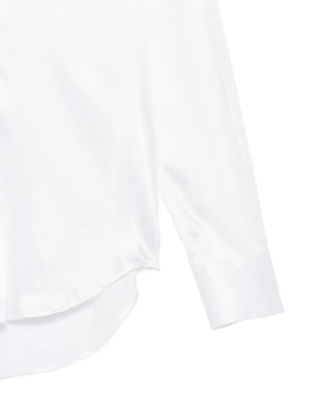 Xacus Blouse met satijnen afwerking Wit