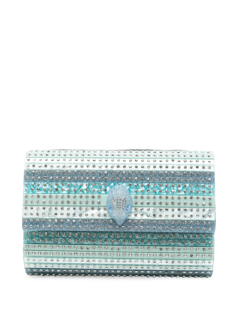Kurt Geiger London Eagle crystal-embellished clutch bag - Blu