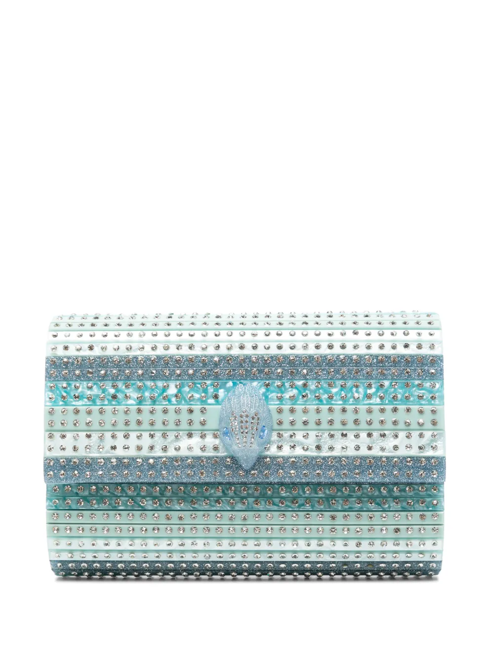 Kurt Geiger London Eagle crystal-embellished clutch bag - Blu