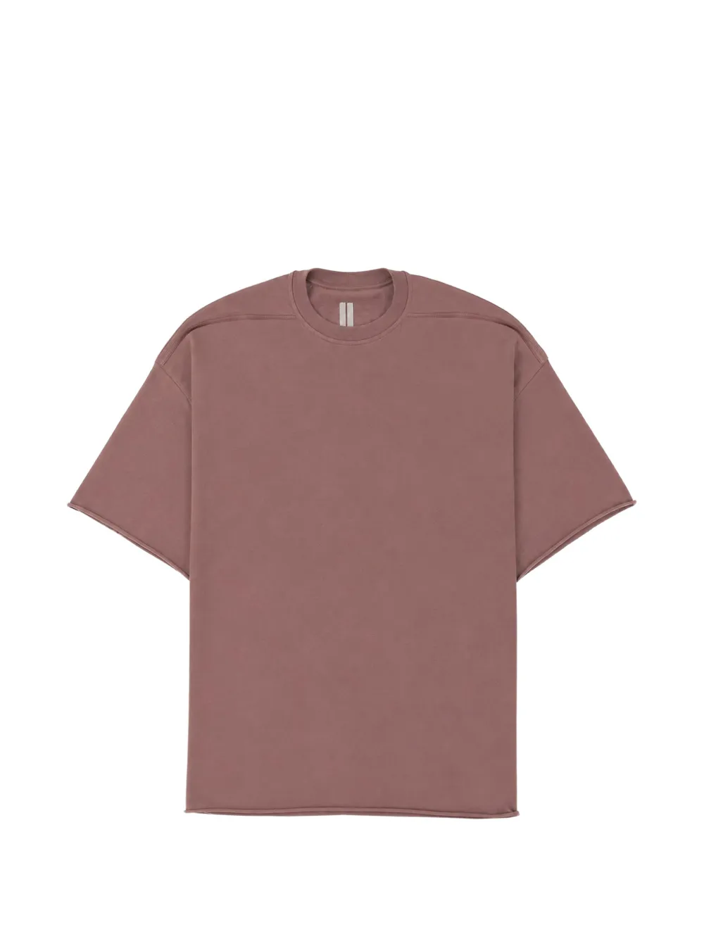 Rick Owens T-shirt met onafgewerkte randen en korte mouwen Roze