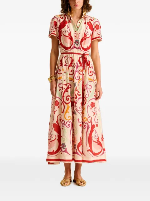 Carolina K x Alfredo Genovese Elisetta belted maxi dress
