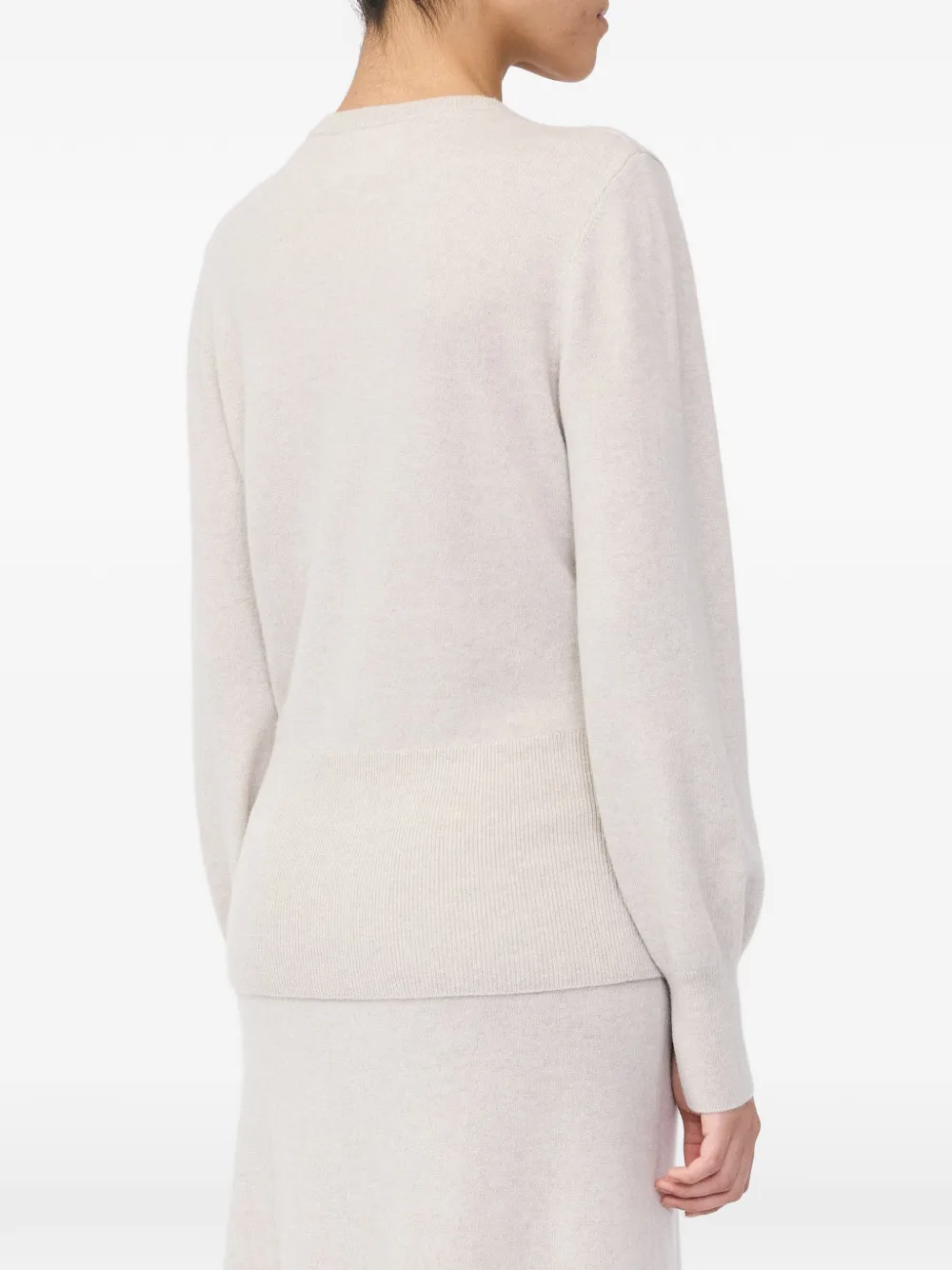 Lisa Yang Maven ribgebreid button-up vest Beige