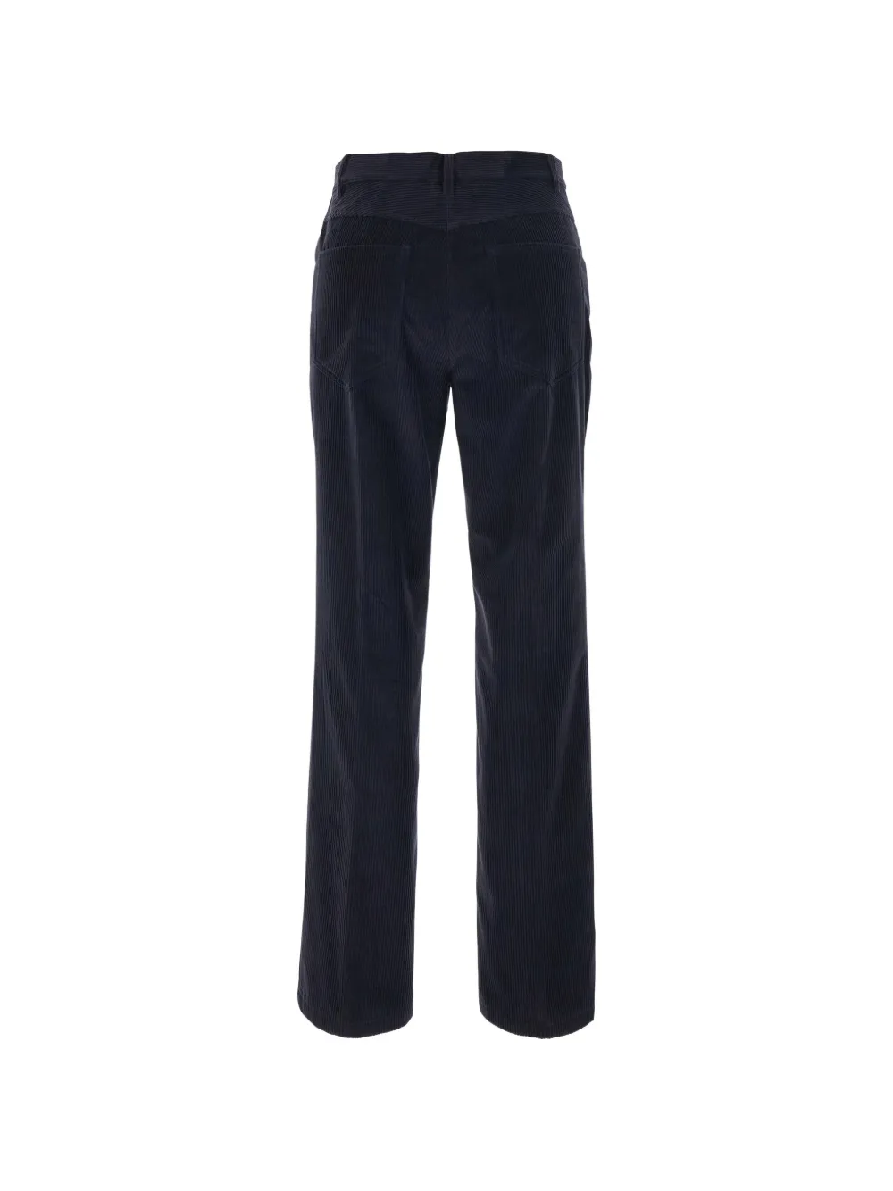 Semicouture Ribfluwelen straight broek Blauw