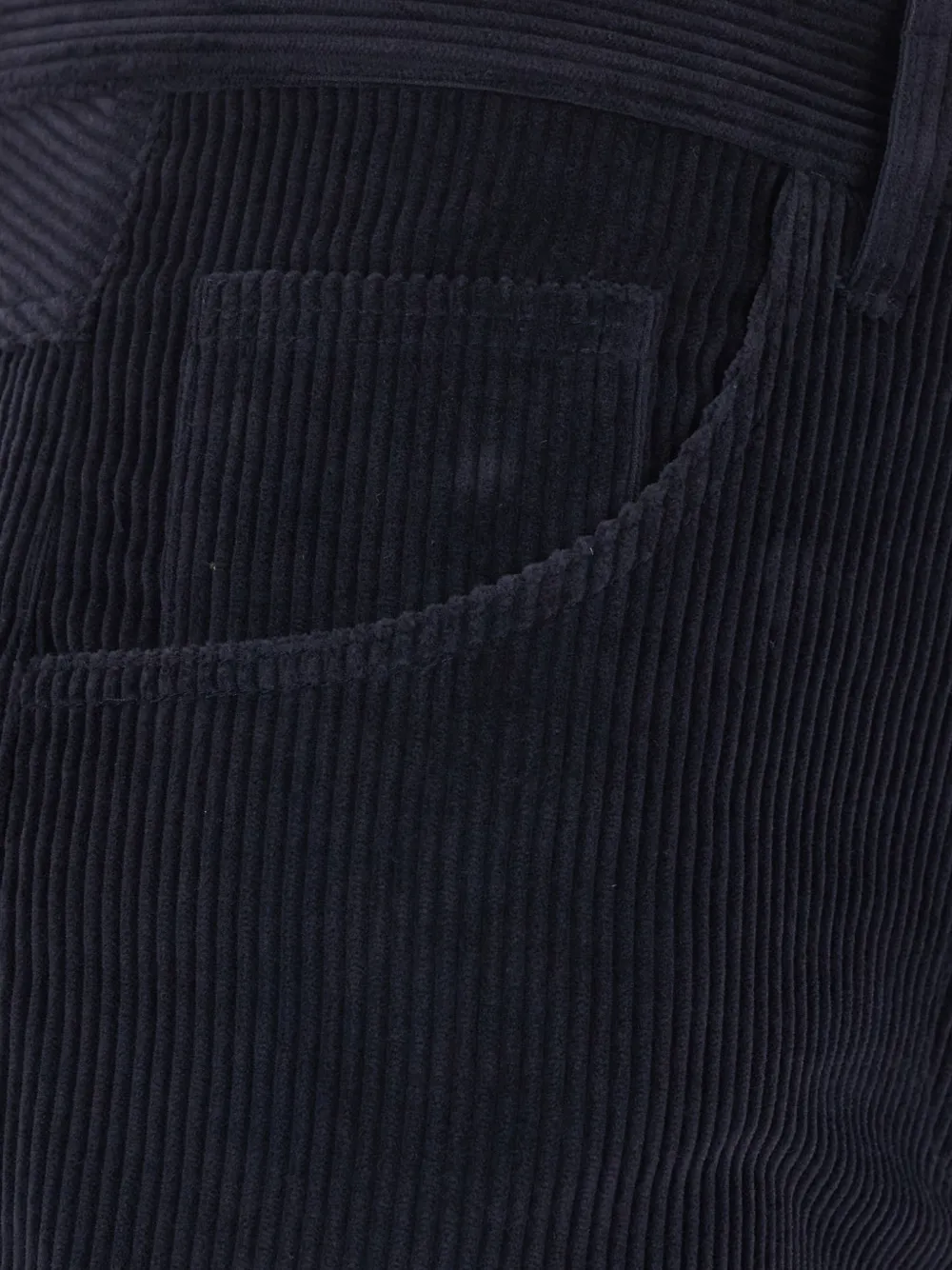 Semicouture Ribfluwelen straight broek Blauw