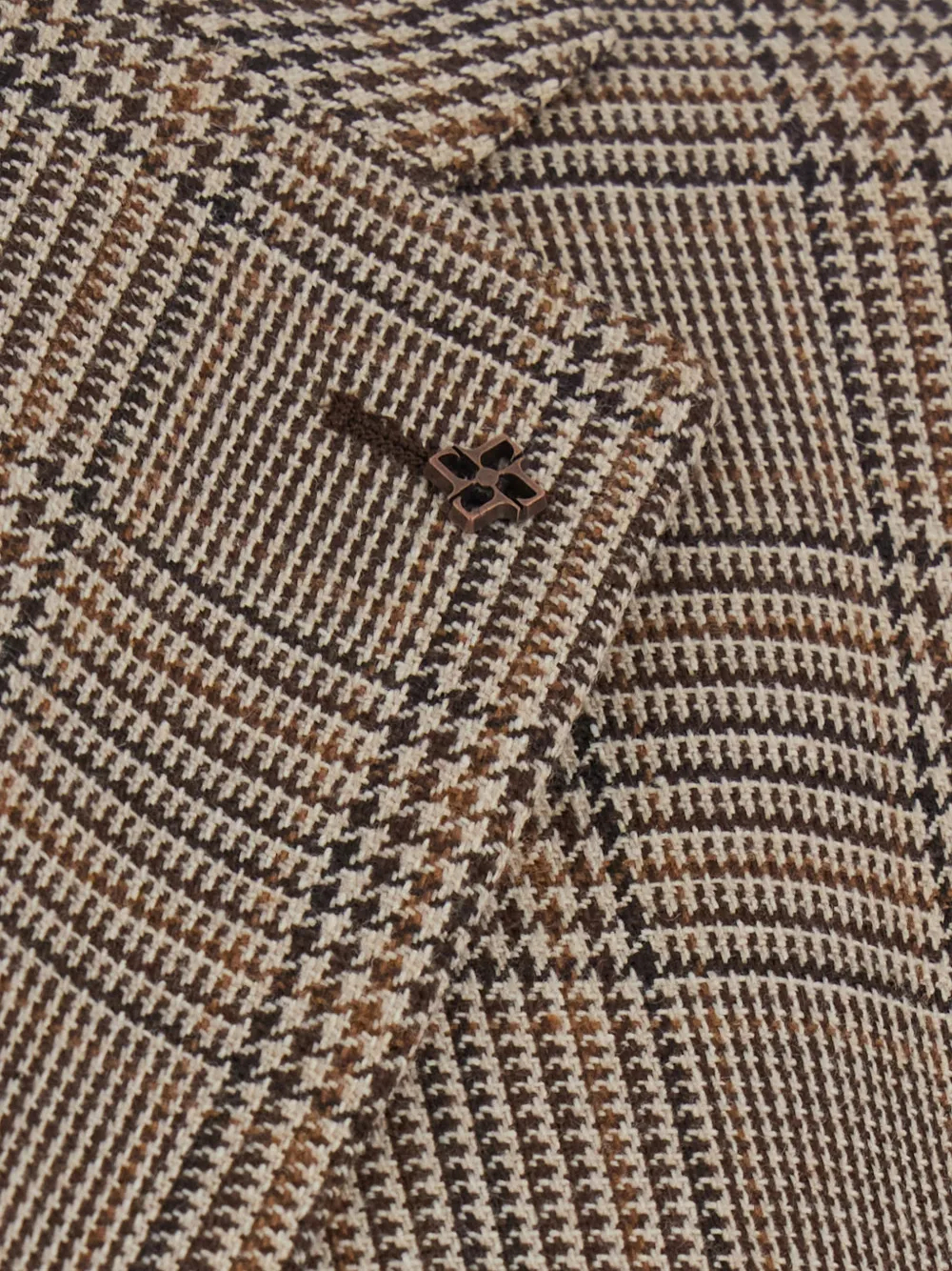 Tagliatore New York geruite blazer met gekerfde revers Beige
