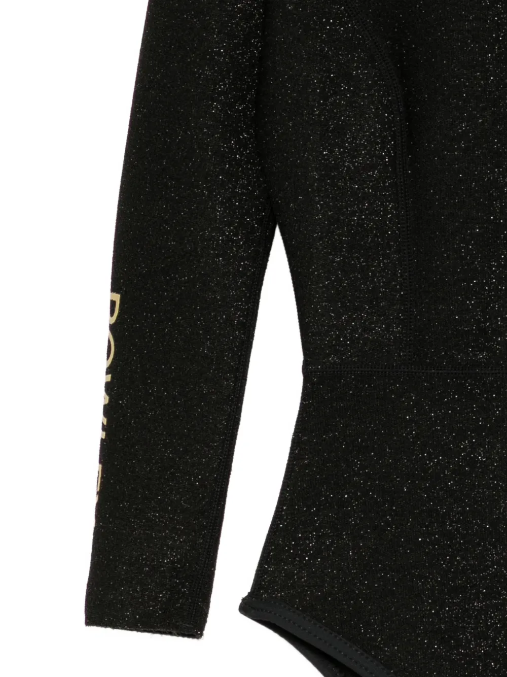 Cynthia Rowley Badpak met lange mouwen en glitters Zwart