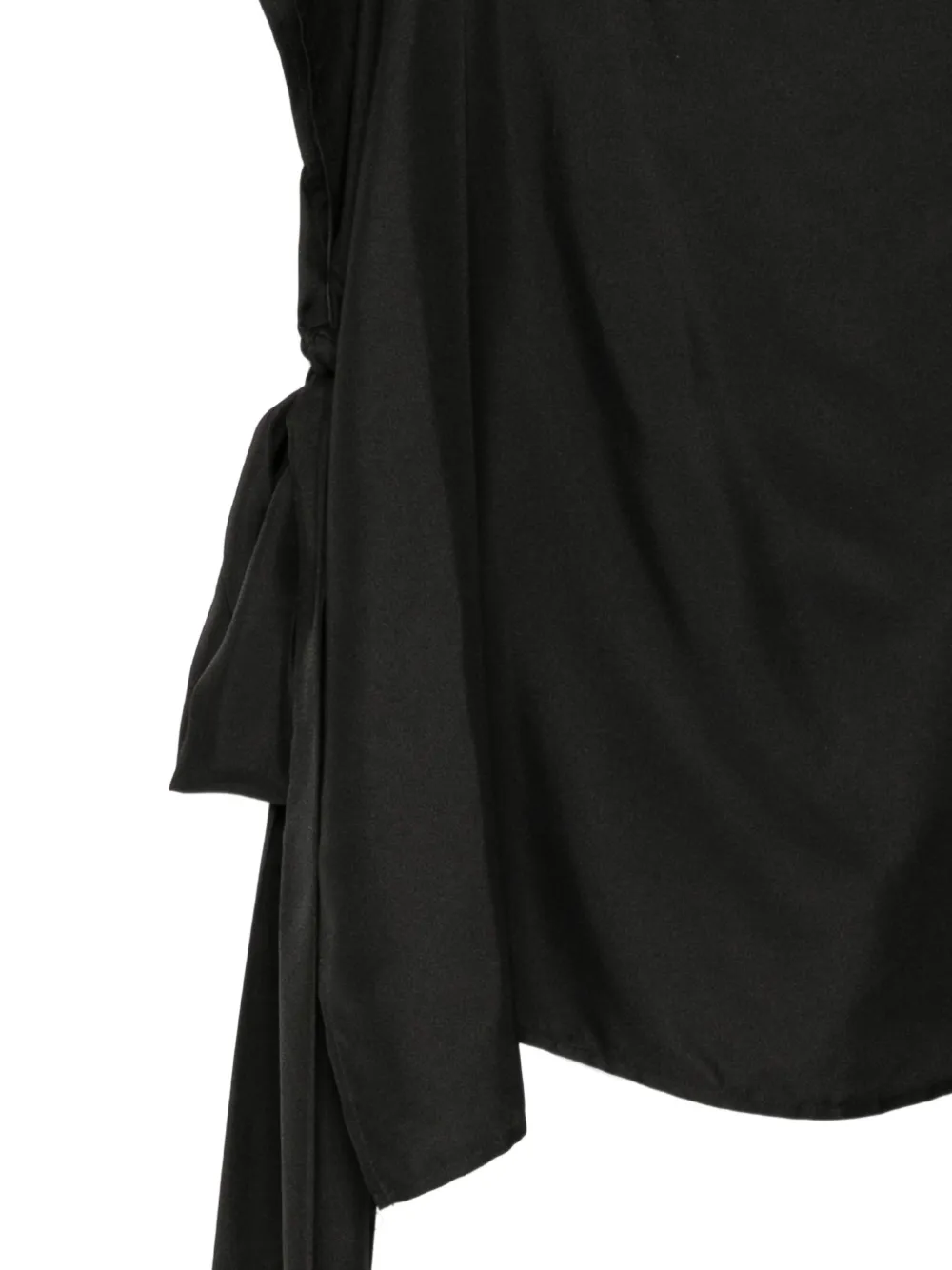 Cynthia Rowley Top met boothals en striksluiting Zwart