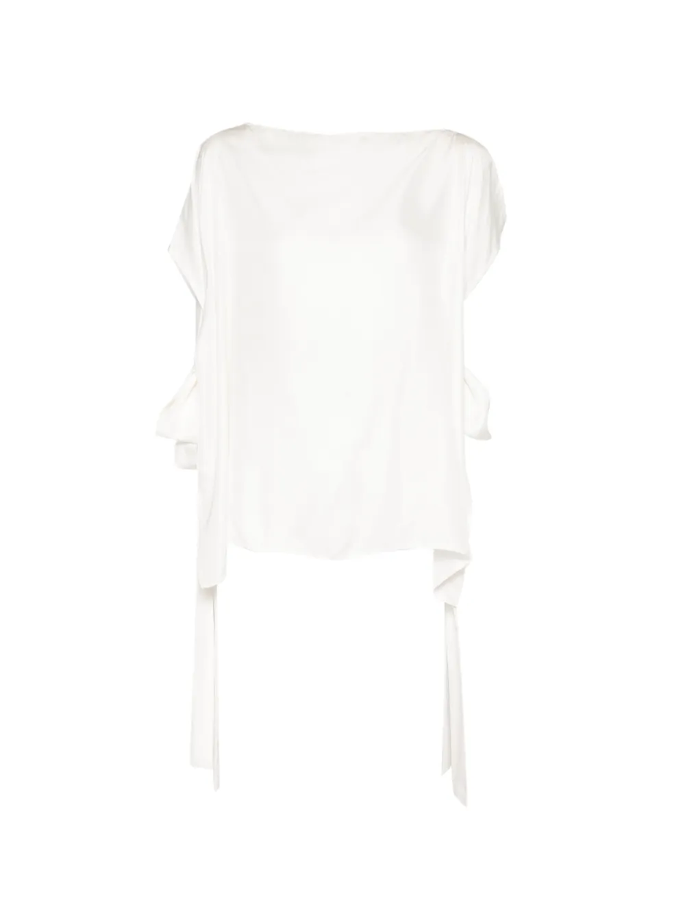 Cynthia Rowley Top Windswept con laccetti - Bianco